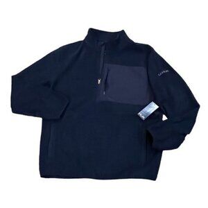 NEW Huk Fishing Men’s Alaska Fleece Pullover Naval Academy Blue Size Large